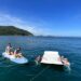 Guests enjoying water activities during a Lagoon 450F Sai Kung boatcation in Hong Kong