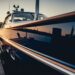 Polished luxury yacht hull prepared for resale presentation