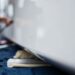 Yacht hull cleaning and antifouling maintenance detail