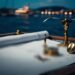 Navigation readiness table with compass and marina lights