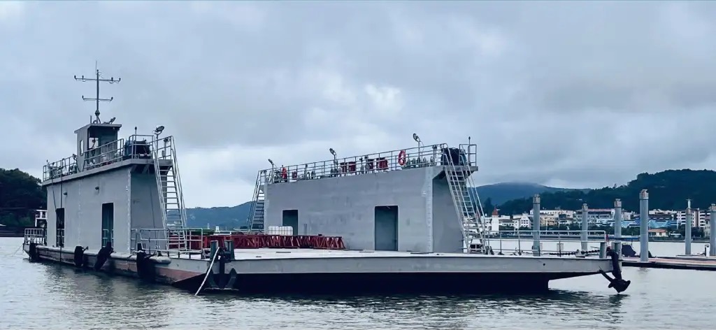 Floating dock at the Coloane shipyard in Macau